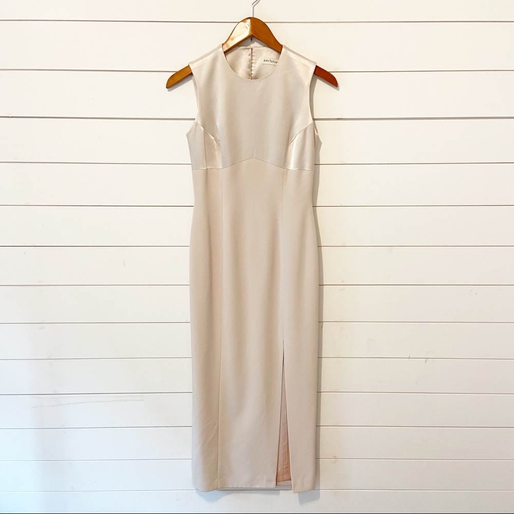 NWT Ann Taylor | Champagne/Beige Colored Maxi Formal/Evening gown, bridesmaid 2